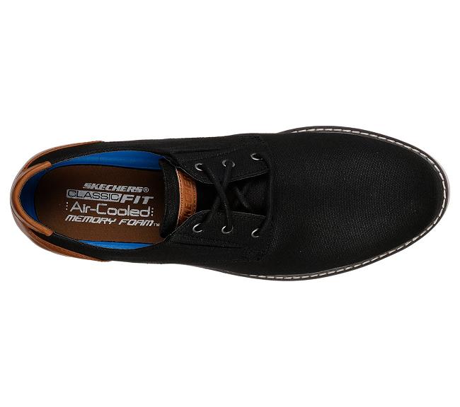 Zapatos Sin Cordones Skechers Hombre - Parton Negro ZPWTB5283